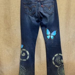Hand painted custom jeans